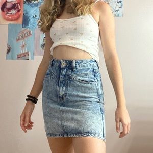 Cotton on denim skirt